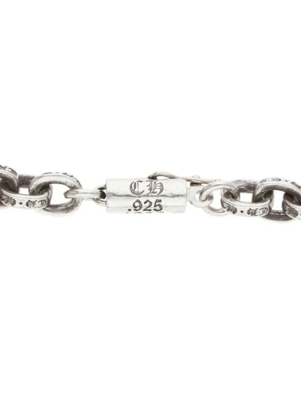 Chrome Hearts CH Crs Sml Paper Chain Small CH Cross Silver Necklace